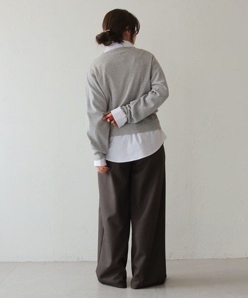 cheriella（シェリエラ）の「【cheriella】シルバーボタンニットカーディガン　SILVER BUTTON KNIT CARDIGAN（カーディガン/ボレロ・レディース・アイボリー/ベージュ/杢グレー/チャコールグレー・FREE）」の7枚目の写真