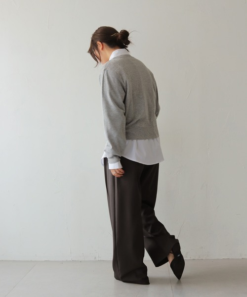 cheriella（シェリエラ）の「【cheriella】シルバーボタンニットカーディガン　SILVER BUTTON KNIT CARDIGAN（カーディガン/ボレロ・レディース・アイボリー/ベージュ/杢グレー/チャコールグレー・FREE）」の13枚目の写真