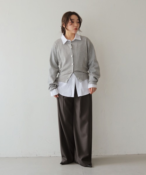 cheriella（シェリエラ）の「【cheriella】シルバーボタンニットカーディガン　SILVER BUTTON KNIT CARDIGAN（カーディガン/ボレロ・レディース・アイボリー/ベージュ/杢グレー/チャコールグレー・FREE）」の10枚目の写真