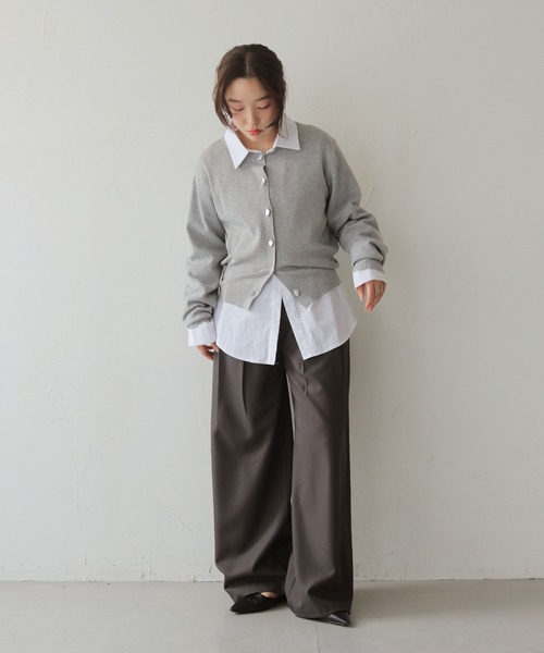 cheriella（シェリエラ）の「【cheriella】シルバーボタンニットカーディガン　SILVER BUTTON KNIT CARDIGAN（カーディガン/ボレロ・レディース・アイボリー/ベージュ/杢グレー/チャコールグレー・FREE）」の11枚目の写真