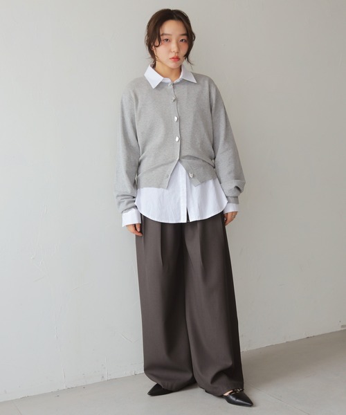 cheriella（シェリエラ）の「【cheriella】シルバーボタンニットカーディガン　SILVER BUTTON KNIT CARDIGAN（カーディガン/ボレロ・レディース・アイボリー/ベージュ/杢グレー/チャコールグレー・FREE）」の15枚目の写真
