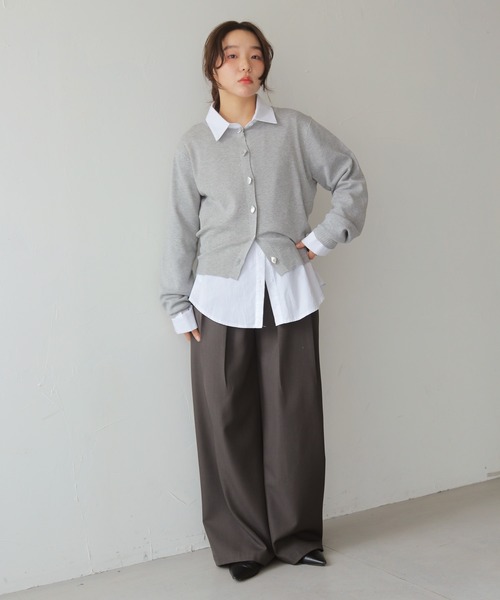 cheriella（シェリエラ）の「【cheriella】シルバーボタンニットカーディガン　SILVER BUTTON KNIT CARDIGAN（カーディガン/ボレロ・レディース・アイボリー/ベージュ/杢グレー/チャコールグレー・FREE）」の16枚目の写真