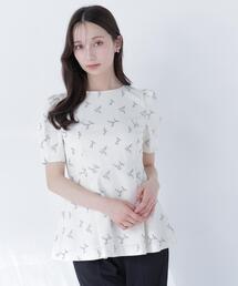 NATURAL BEAUTY BASIC | ラメ刺繍ペプラムブラウス(シャツ/ブラウス)