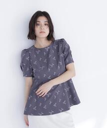 NATURAL BEAUTY BASIC | ラメ刺繍ペプラムブラウス(シャツ/ブラウス)