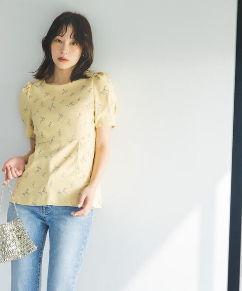 NATURAL BEAUTY BASIC(ナチュラルビューティーベーシック)の「ラメ刺繍ペプラムブラウス(シャツ/ブラウス・レディース・ホワイト系その他/イエロー系その他/グレー系その他・MEDIUM/SMALL)」の9枚目の写真