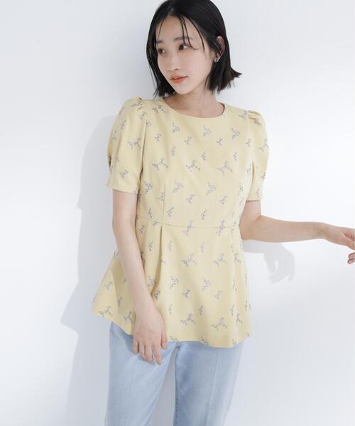 NATURAL BEAUTY BASIC(ナチュラルビューティーベーシック)の「ラメ刺繍ペプラムブラウス(シャツ/ブラウス・レディース・ホワイト系その他/イエロー系その他/グレー系その他・MEDIUM/SMALL)」の11枚目の写真
