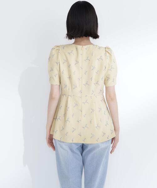 NATURAL BEAUTY BASIC（ナチュラルビューティーベーシック）の「ラメ刺繍ペプラムブラウス（シャツ/ブラウス・レディース・ホワイト系その他/イエロー系その他/グレー系その他・MEDIUM/SMALL）」の15枚目の写真