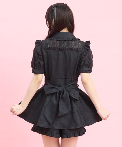 Secret Honey（シークレットハニー）の「ビスチェ切替レースアップセットアップ（セットアップ・レディース・ピンク/ブラック・MEDIUM）」の6枚目の写真