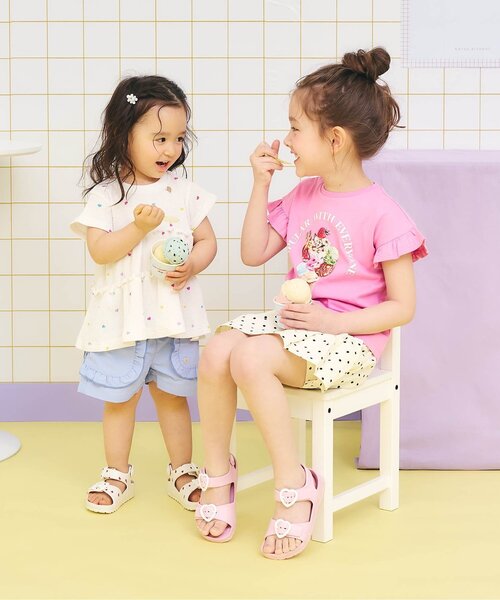 apres les cours(アプレレクール)の「ハートバックル水陸両用キュロット(その他パンツ・キッズ・ドット/ローズ・140/130/120/110/100/90/80)」の13枚目の写真