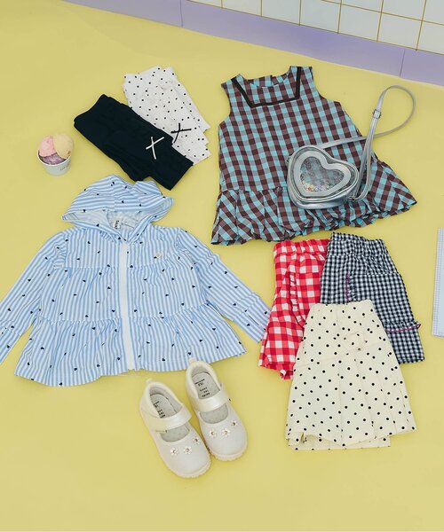 apres les cours(アプレレクール)の「ハートバックル水陸両用キュロット(その他パンツ・キッズ・ドット/ローズ・140/130/120/110/100/90/80)」の19枚目の写真