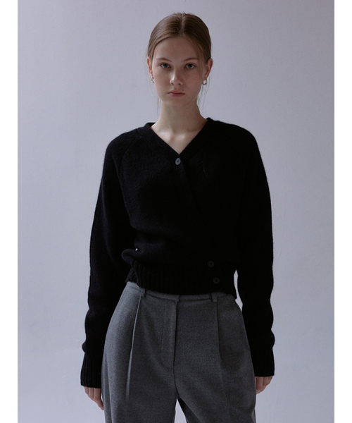 THEMITTEN（ザ・ミトン）の「Murmur wrap cardigan (black)（カーディガン/ボレロ・レディース・その他・FREE）」の3枚目の写真