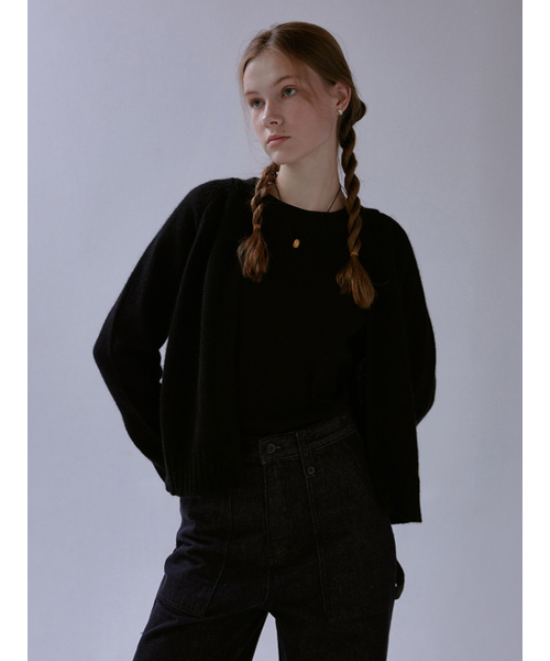 THEMITTEN（ザ・ミトン）の「Murmur wrap cardigan (black)（カーディガン/ボレロ・レディース・その他・FREE）」の4枚目の写真