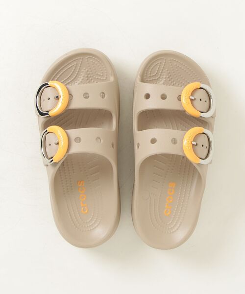 crocs（クロックス）の「crocs SATURDAY PLATFORM DIPPED BLUCKLE SANDAL W クロックス サタデー プラットフォーム ディップ バックル サンダル W（サンダル・レディース・ベージュ・22cm/23cm/24cm/25cm）」の4枚目の写真