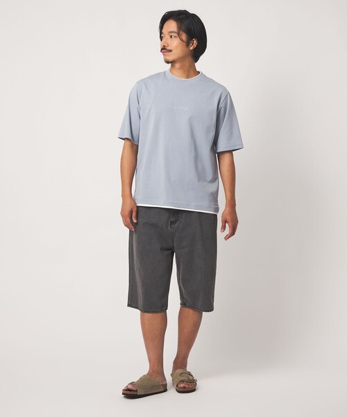 A DAY IN THE LIFE UNITED ARROWS(アデイインザライフユナイテッドアローズ)の「ポンチ エンブロイダリー フェイクレイヤード カットソー-接触冷感-<A DAY IN THE LIFE>(Tシャツ/カットソー・メンズ・ライトピンク/ライトブルー/ブラック/ホワイト/ロイヤルブルー・XL/L/M/S)」の7枚目の写真