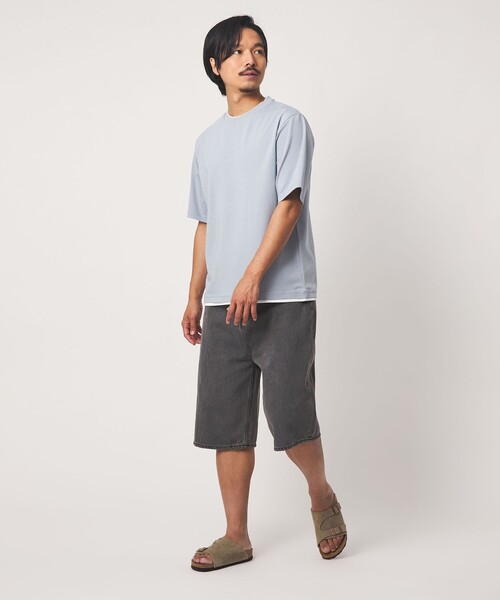 A DAY IN THE LIFE UNITED ARROWS(アデイインザライフユナイテッドアローズ)の「ポンチ エンブロイダリー フェイクレイヤード カットソー-接触冷感-<A DAY IN THE LIFE>(Tシャツ/カットソー・メンズ・ライトピンク/ライトブルー/ブラック/ホワイト/ロイヤルブルー・XL/L/M/S)」の8枚目の写真