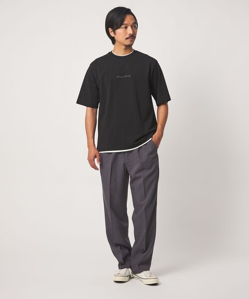 A DAY IN THE LIFE UNITED ARROWS(アデイインザライフユナイテッドアローズ)の「ポンチ エンブロイダリー フェイクレイヤード カットソー-接触冷感-<A DAY IN THE LIFE>(Tシャツ/カットソー・メンズ・ライトピンク/ライトブルー/ブラック/ホワイト/ロイヤルブルー・XL/L/M/S)」の10枚目の写真