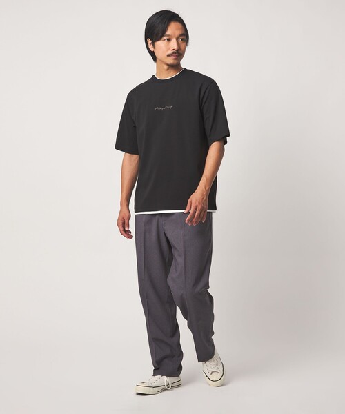 A DAY IN THE LIFE UNITED ARROWS(アデイインザライフユナイテッドアローズ)の「ポンチ エンブロイダリー フェイクレイヤード カットソー-接触冷感-<A DAY IN THE LIFE>(Tシャツ/カットソー・メンズ・ライトピンク/ライトブルー/ブラック/ホワイト/ロイヤルブルー・XL/L/M/S)」の11枚目の写真
