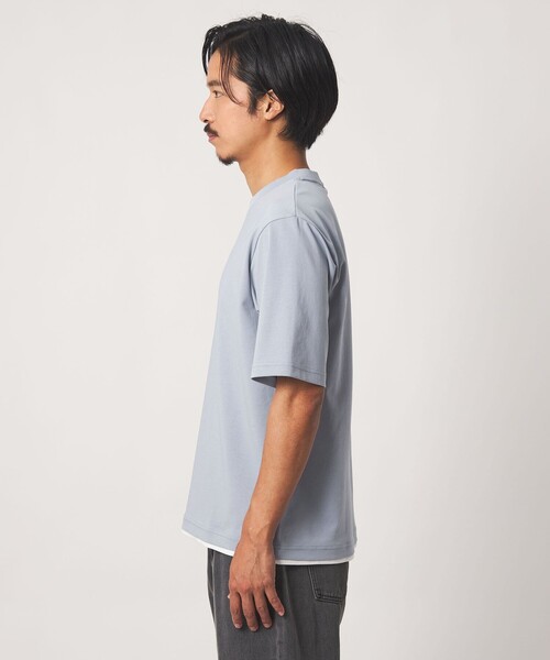 A DAY IN THE LIFE UNITED ARROWS(アデイインザライフユナイテッドアローズ)の「ポンチ エンブロイダリー フェイクレイヤード カットソー-接触冷感-<A DAY IN THE LIFE>(Tシャツ/カットソー・メンズ・ライトピンク/ライトブルー/ブラック/ホワイト/ロイヤルブルー・XL/L/M/S)」の13枚目の写真
