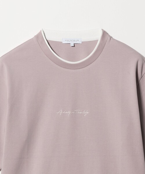 A DAY IN THE LIFE UNITED ARROWS(アデイインザライフユナイテッドアローズ)の「ポンチ エンブロイダリー フェイクレイヤード カットソー-接触冷感-<A DAY IN THE LIFE>(Tシャツ/カットソー・メンズ・ライトピンク/ライトブルー/ブラック/ホワイト/ロイヤルブルー・XL/L/M/S)」の16枚目の写真