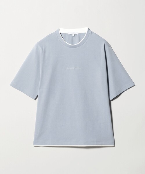 A DAY IN THE LIFE UNITED ARROWS(アデイインザライフユナイテッドアローズ)の「ポンチ エンブロイダリー フェイクレイヤード カットソー-接触冷感-<A DAY IN THE LIFE>(Tシャツ/カットソー・メンズ・ライトピンク/ライトブルー/ブラック/ホワイト/ロイヤルブルー・XL/L/M/S)」の21枚目の写真