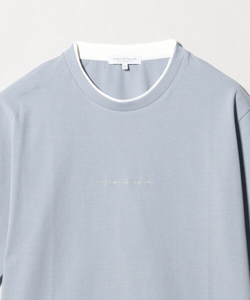 A DAY IN THE LIFE UNITED ARROWS(アデイインザライフユナイテッドアローズ)の「ポンチ エンブロイダリー フェイクレイヤード カットソー-接触冷感-<A DAY IN THE LIFE>(Tシャツ/カットソー・メンズ・ライトピンク/ライトブルー/ブラック/ホワイト/ロイヤルブルー・XL/L/M/S)」の22枚目の写真