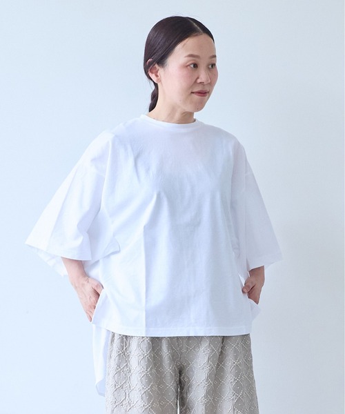 yuni(ユニ )の「ハイパワーポンチwide sleeves Tシャツ(Tシャツ/カットソー・レディース・ブラック/ホワイト・FREE)」の1枚目の写真
