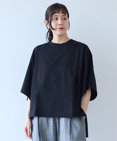 yuni(ユニ )の「ハイパワーポンチwide sleeves Tシャツ(Tシャツ/カットソー・レディース・ブラック/ホワイト・FREE)」の12枚目の写真