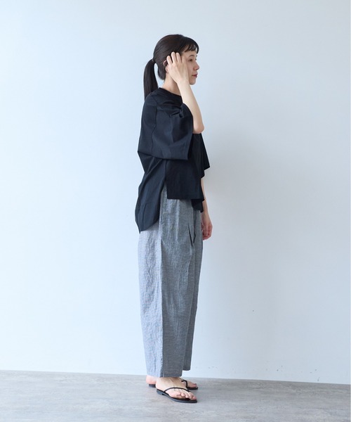 yuni(ユニ )の「ハイパワーポンチwide sleeves Tシャツ(Tシャツ/カットソー・レディース・ブラック/ホワイト・FREE)」の11枚目の写真