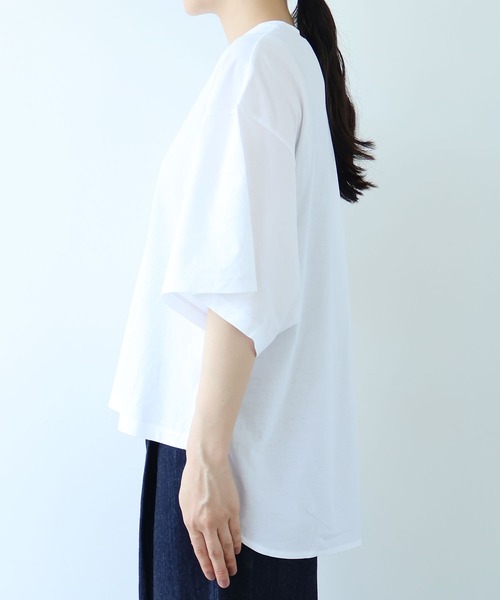 yuni(ユニ )の「ハイパワーポンチwide sleeves Tシャツ(Tシャツ/カットソー・レディース・ブラック/ホワイト・FREE)」の18枚目の写真