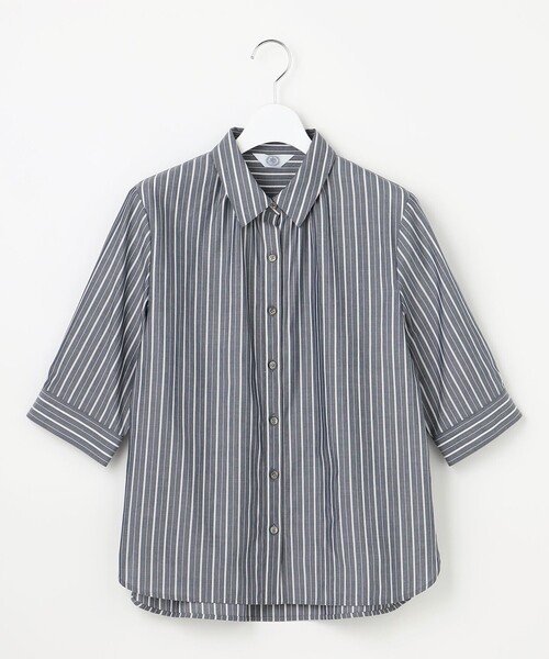 J.PRESS(ジェイプレス)の「【シーンレスに活躍】セルロースカラミストライプ シャツ ブラウス(シャツ/ブラウス・レディース・ホワイト系1/オレンジ系1/スカイブルー系1/ネイビー系1・11/9)」の13枚目の写真