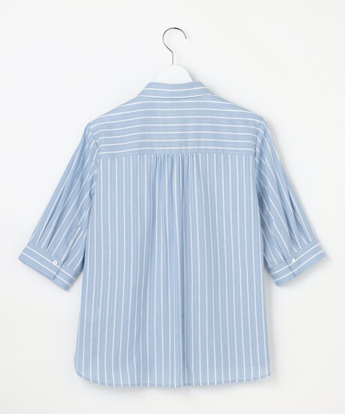 J.PRESS(ジェイプレス)の「【シーンレスに活躍】セルロースカラミストライプ シャツ ブラウス(シャツ/ブラウス・レディース・ホワイト系1/オレンジ系1/スカイブルー系1/ネイビー系1・11/9)」の15枚目の写真