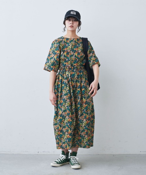 mensha!(メンシャ)の「mensha! ヴィンテージライクな 花柄ガーゼコクーンスカート(スカート・レディース・ブルー系その他/ブラック系その他/ホワイト系その他・L/LL/3L/M)」の14枚目の写真