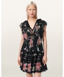 CANTO PRINTED RUFFLE TIERED TOP | CANTO プリント フリル ティアード トップ