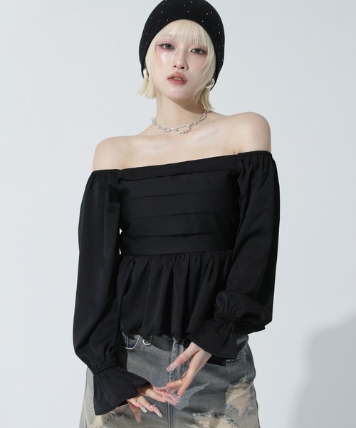 ANAP(アナップ)の「2WAY ペプラム シアーブラウス(その他トップス・レディース・ホワイト/ライトブルー/ブラック・F)」の10枚目の写真