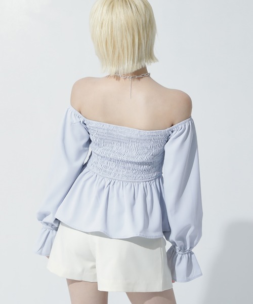 ANAP(アナップ)の「2WAY ペプラム シアーブラウス(その他トップス・レディース・ホワイト/ライトブルー/ブラック・F)」の16枚目の写真