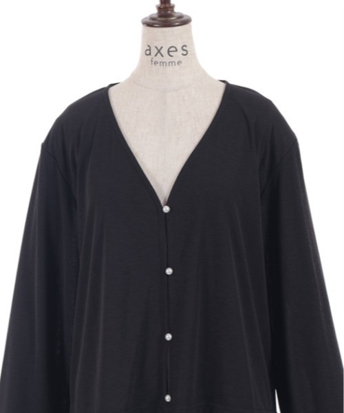 axes femme（アクシーズファム）の「ＵＶカットレース切替カーデ（カーディガン/ボレロ・レディース・ブラック/グレイッシュベージュ/ホワイト・FREE）」の22枚目の写真