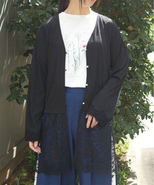 axes femme（アクシーズファム）の「ＵＶカットレース切替カーデ（カーディガン/ボレロ・レディース・ブラック/グレイッシュベージュ/ホワイト・FREE）」の16枚目の写真