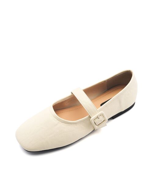 SPUR(シュプール)の「Crimp Buckle Maryjane Flat -US9025 (5color)(バレエシューズ・レディース・アイボリー/シルバー/グレー/ブラック/スカイブルー・23cm/22.5cm/24.5cm/23.5cm/24cm/25cm/25.5cm)」の2枚目の写真