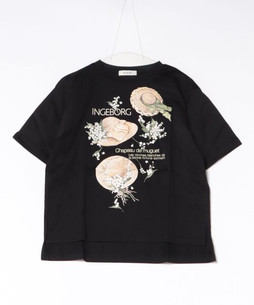 インゲボルグ　新作シャポードミュゲpt.Tシャツ　ひろりん シャポードミュゲワンポイントpt.カットソー（Tシャツ/カットソー
