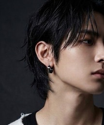 【IZU】 ステンレスブラックマルチデザインピアス