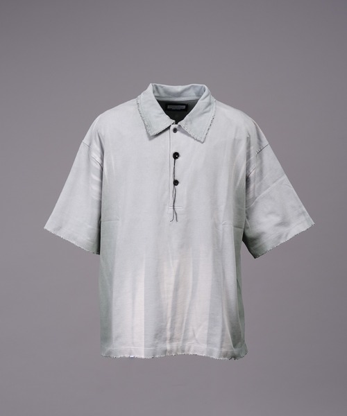 MAISON SPECIAL(メゾンスペシャル)の「《UNISEX》Sunburn Processing Prime-Over Short-sleeved Polo Shirt/サンバーンプロセシングプライムオーバーショートスリーブポロシャツ【MAISON SPECIAL/メゾンスペシャル】(ポロシャツ・メンズ・ブラック/ライトブルー/グレー・0/1/2)」の15枚目の写真