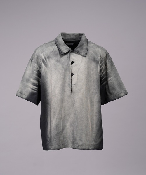 MAISON SPECIAL(メゾンスペシャル)の「《UNISEX》Sunburn Processing Prime-Over Short-sleeved Polo Shirt/サンバーンプロセシングプライムオーバーショートスリーブポロシャツ【MAISON SPECIAL/メゾンスペシャル】(ポロシャツ・メンズ・ブラック/ライトブルー/グレー・0/1/2)」の16枚目の写真