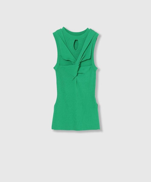 THINGS THAT MATTER（シングス ザット マター）の「TWIST KNIT TANK TOP / ツイスト ニット タンク トップ（タンクトップ・レディース・ブラック/イエロー/グリーン/ピンク・FREE）」の15枚目の写真