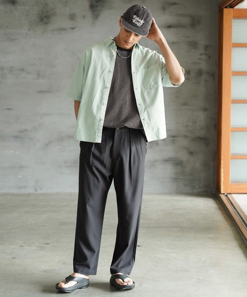 BAYFLOW(ベイフロー)の「OFF BEACHイージースラックス(スラックス・メンズ・ベージュ/チャコール・LARGE/MEDIUM)」の9枚目の写真