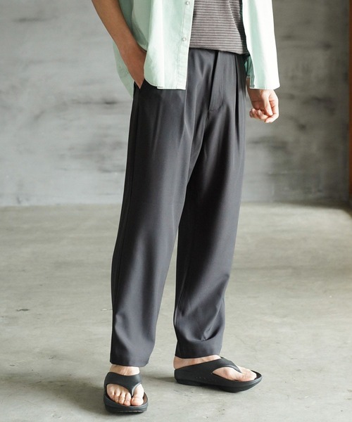 BAYFLOW(ベイフロー)の「OFF BEACHイージースラックス(スラックス・メンズ・ベージュ/チャコール・LARGE/MEDIUM)」の10枚目の写真