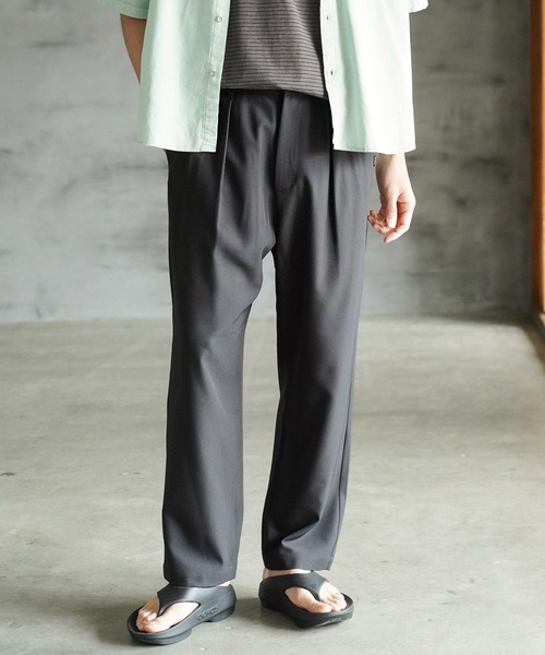 BAYFLOW(ベイフロー)の「OFF BEACHイージースラックス(スラックス・メンズ・ベージュ/チャコール・LARGE/MEDIUM)」の11枚目の写真
