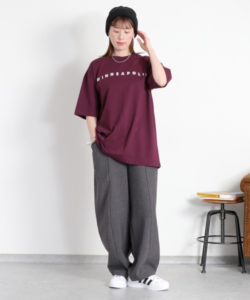 cepo（セポ）の「〈セットアップ対応〉リネンタッチストライプイージースラックス（スラックス・レディース・オフホワイト/チャコール・M）」の13枚目の写真