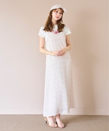 Cath Kidston（キャスキッドソン）の「サテンキャミソールドレス Rose Miniature（ワンピース）」