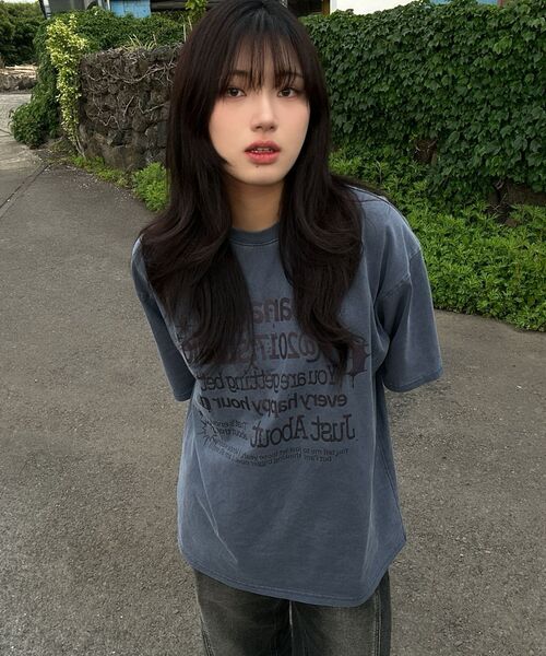 URBANAGE(アーバンエイジ)の「Just About ピグメントオーバー半袖ブラック(Tシャツ/カットソー・レディース・その他・MEDIUM/LARGE)」の8枚目の写真