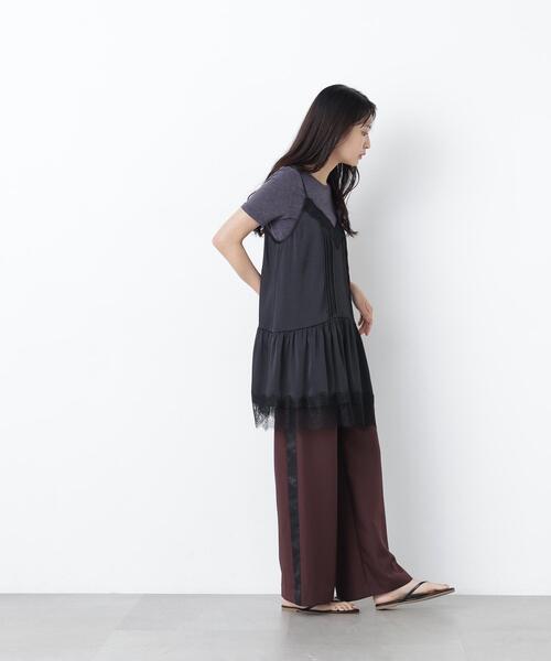 N.(N. Natural Beauty Basic)(エヌエヌナチュラルビューティーベーシック)の「サテンレースキャミ(キャミソール・レディース・ブラウン/ベージュ系その他/ブラック・フリ-)」の5枚目の写真